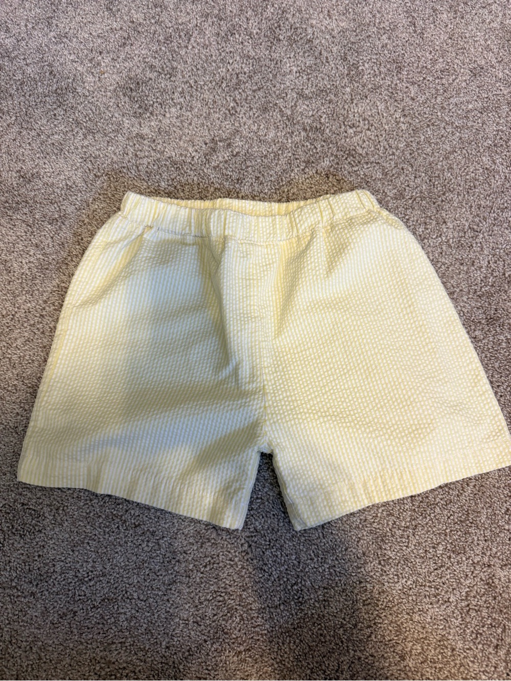 The Beaufort Bonnet Company Yellow and White Seersucker Shorts